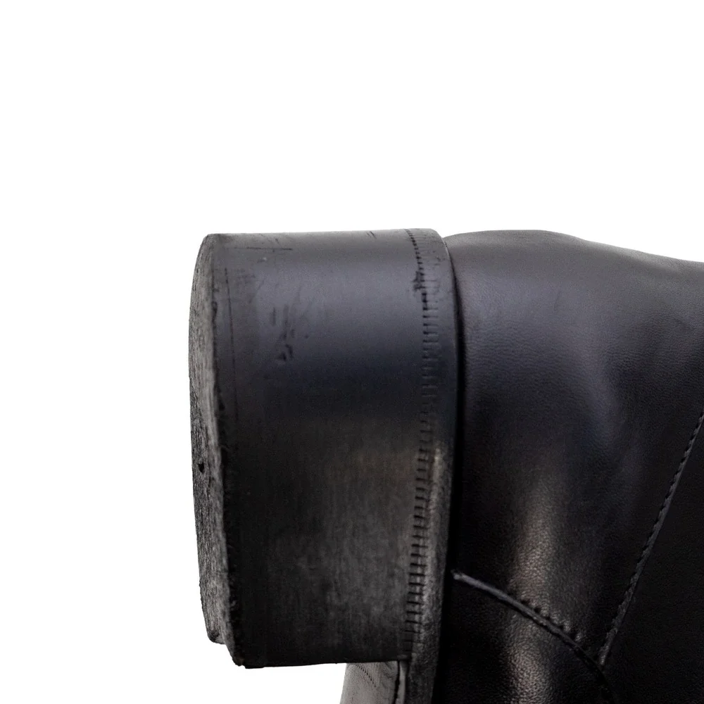 MR. HARE Size 8.5 Trane Black Leather Side Zipper Ankle Boots UK 6 US‎ 7 EU 40